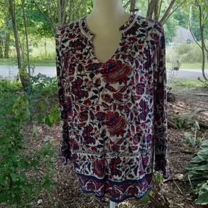 Lucky Brand XL flowery blouse